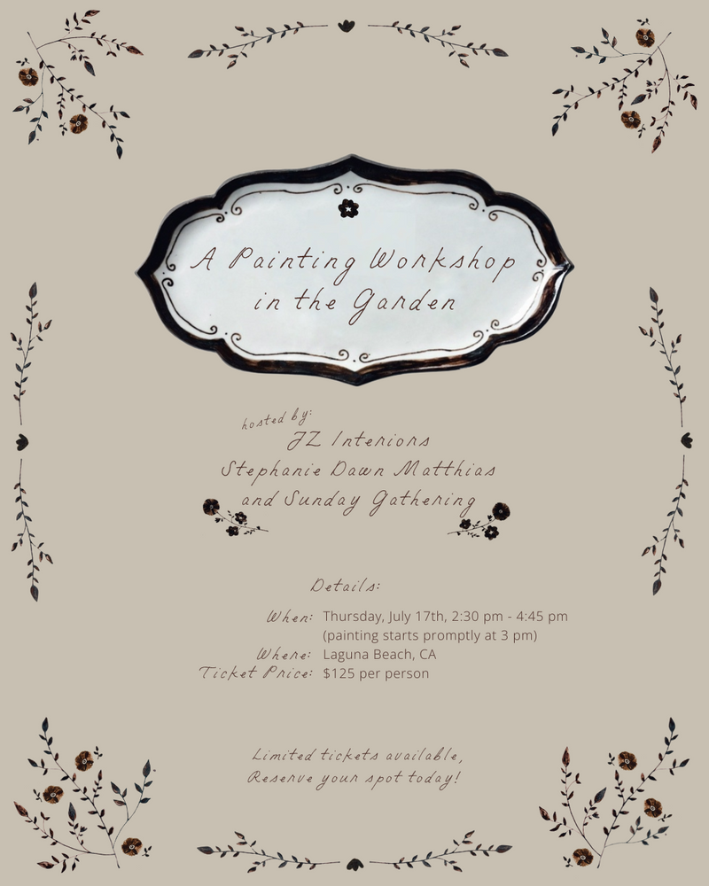 A Painting Workshop in the Garden – JZ Interior Designs
